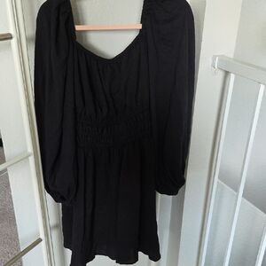 Eloquii Elegant Black Long Sleeve Dress